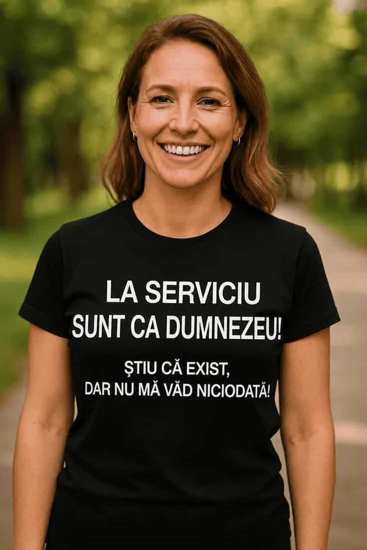 Tricou amuzant La serviciu ca Dumnezeu