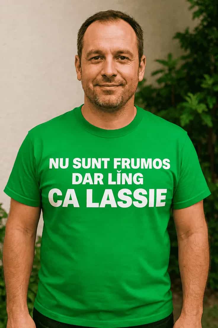 Tricou amuzant Ling ca Lassie – NU SUNT FRUMOS