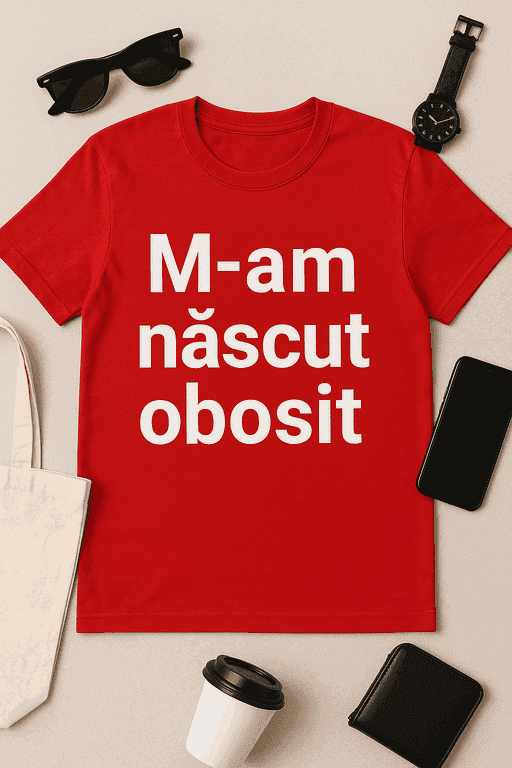 Tricou Amuzant - M-am născut obosit