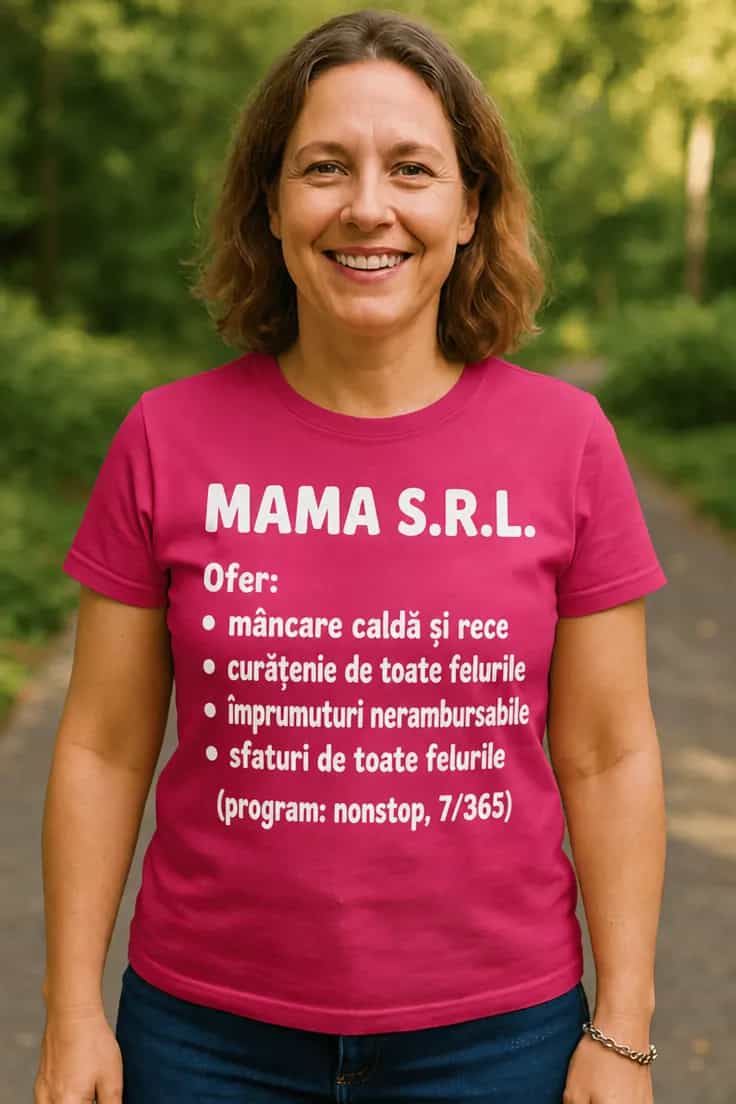 Tricou amuzant Mama srl de ziua mamei - MAMA S.R.L.