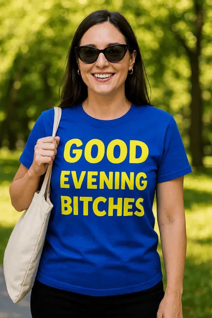 Tricou amuzant Mesaj obraznic de seară - GOOD EVEN