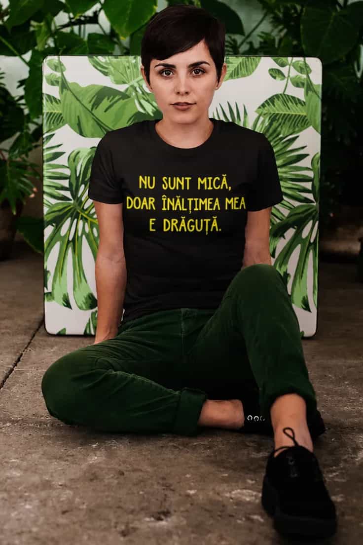 Tricou amuzant Înălțime simpatică - NU SUNT MICĂ,