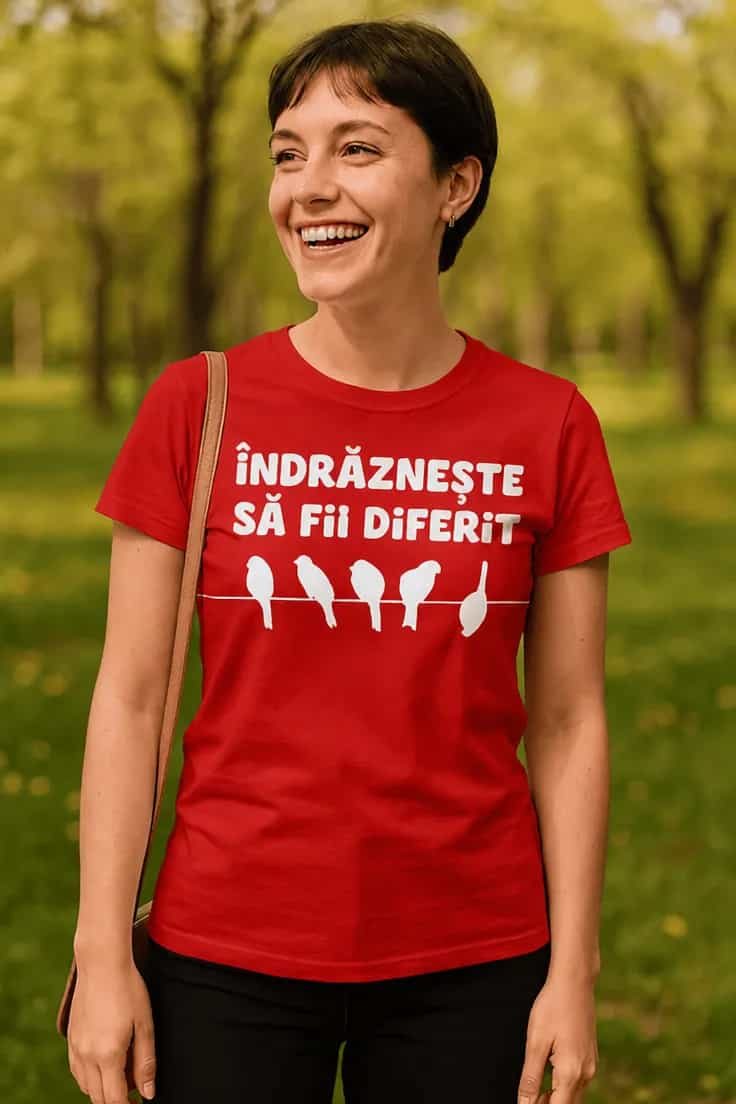 Tricou amuzant Îndrăznește să fii diferit