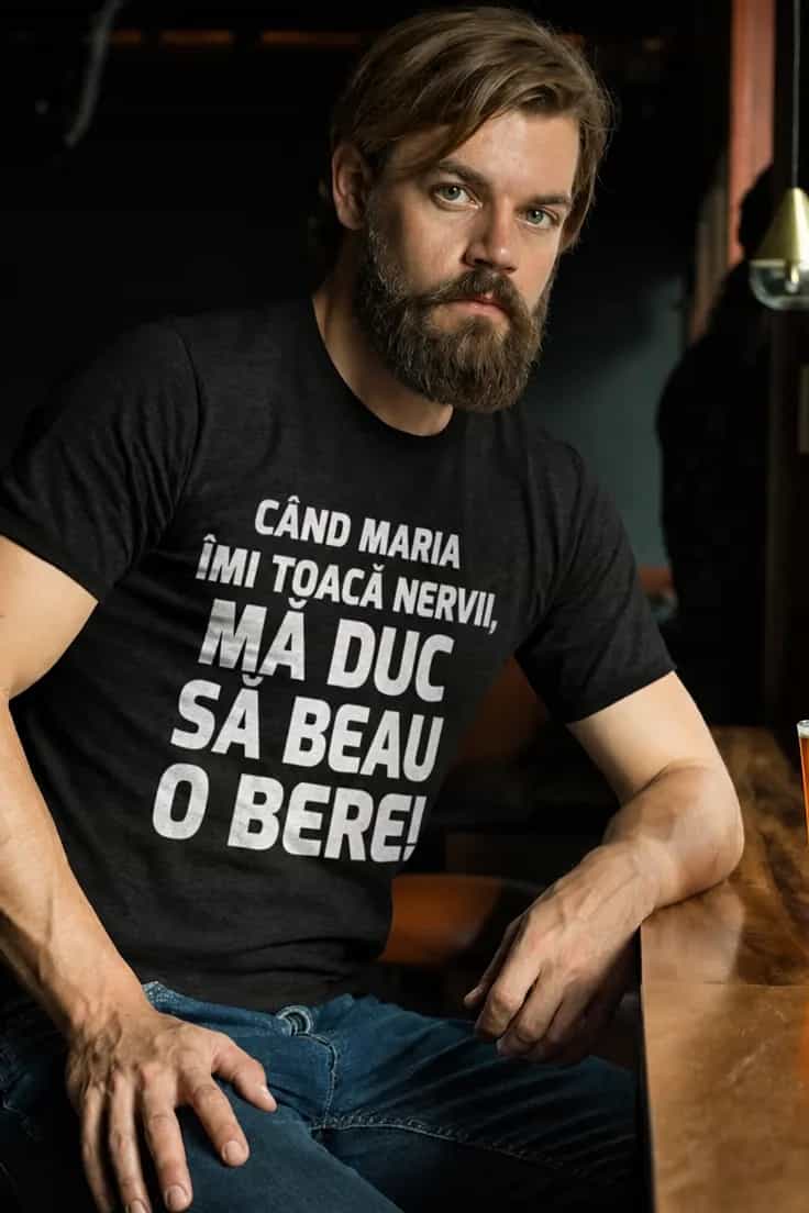 Tricou amuzant Nervi și bere cu nume personalizat