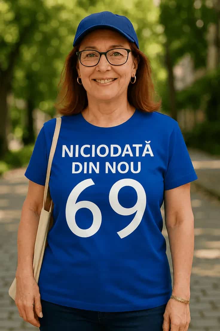 Tricou amuzant Niciodată din nou 69