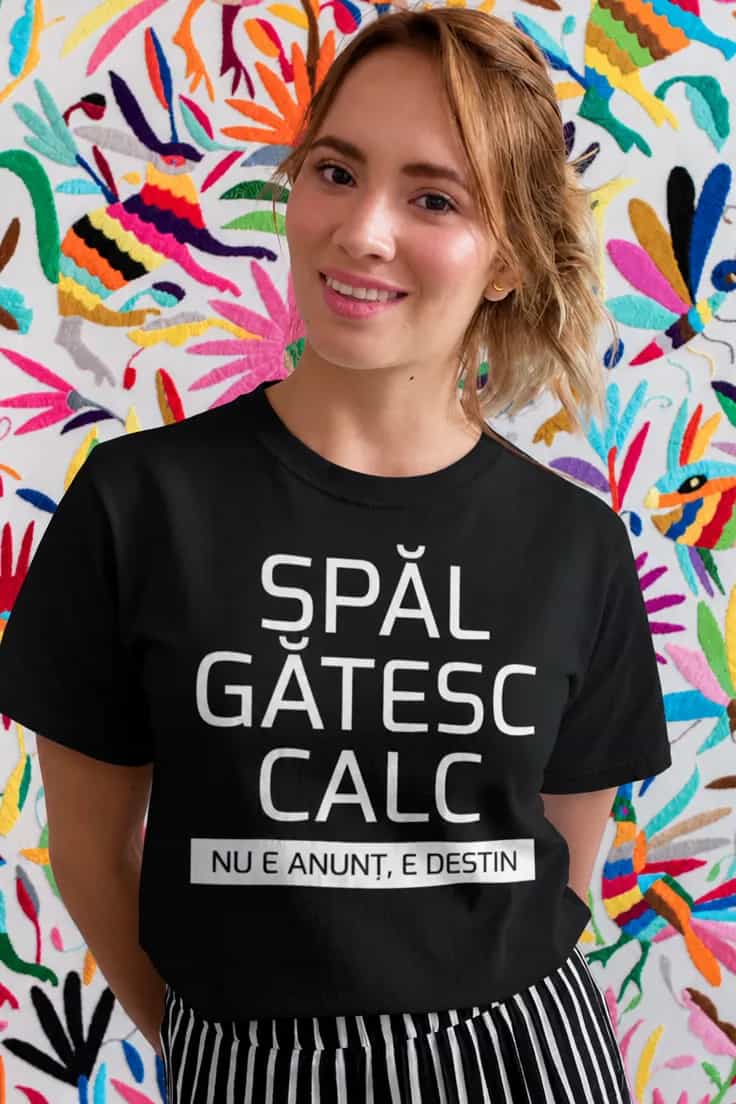 Tricou amuzant Nu e anunț e destin - SPĂL