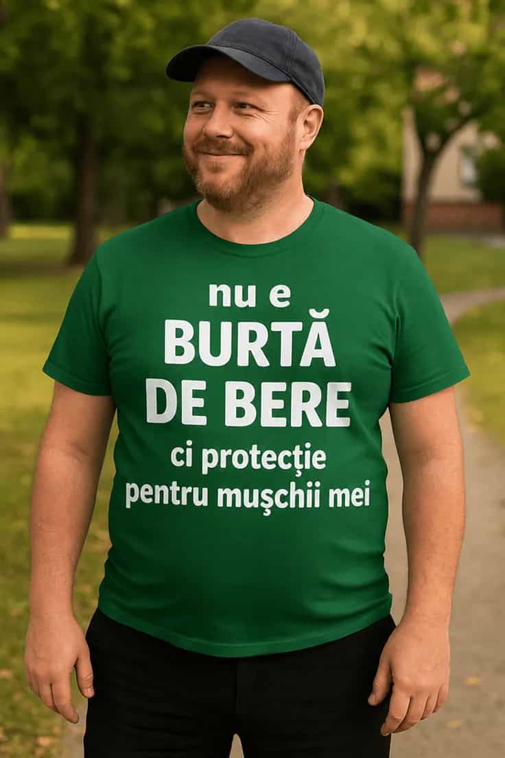 Tricou amuzant Nu e burtă de bere | nu e BURTĂ