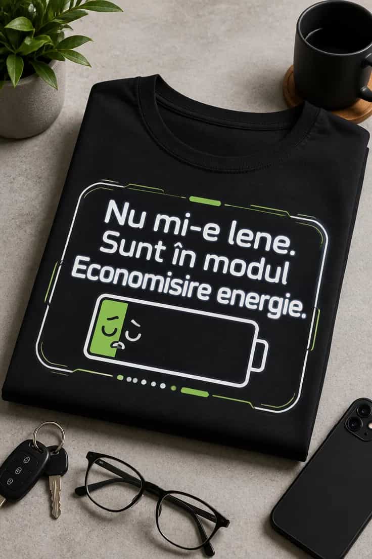Tricou nu mi-e lene, sunt în modul economisire energie