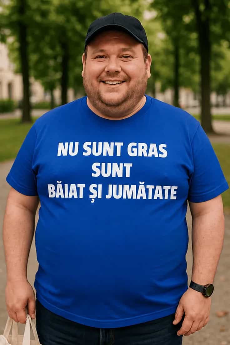 Tricou amuzant Nu sunt gras băiat și jumătate