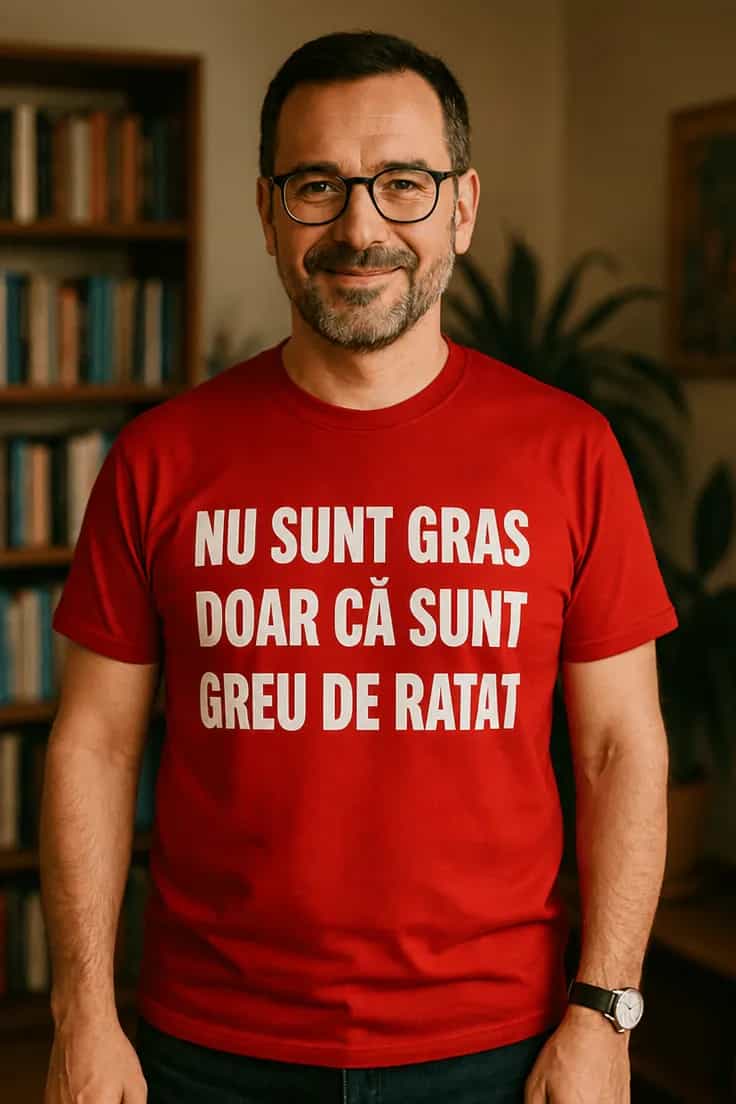 Tricou amuzant Nu sunt gras greu de ratat