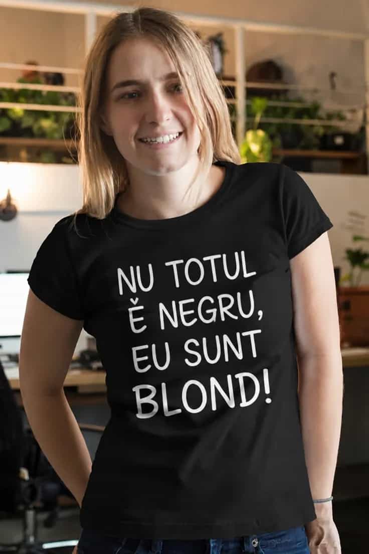Tricou amuzant Nu totul e negru - NU TOTUL E NEGRU