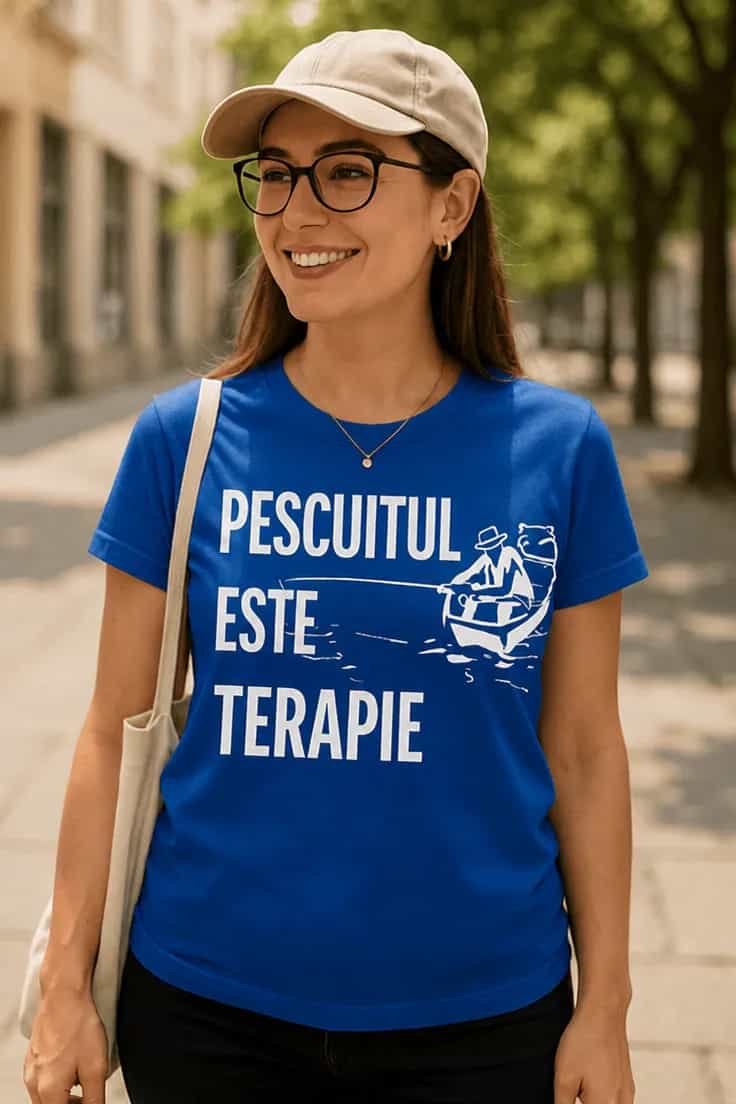 Tricou amuzant Pescuitul este terapie