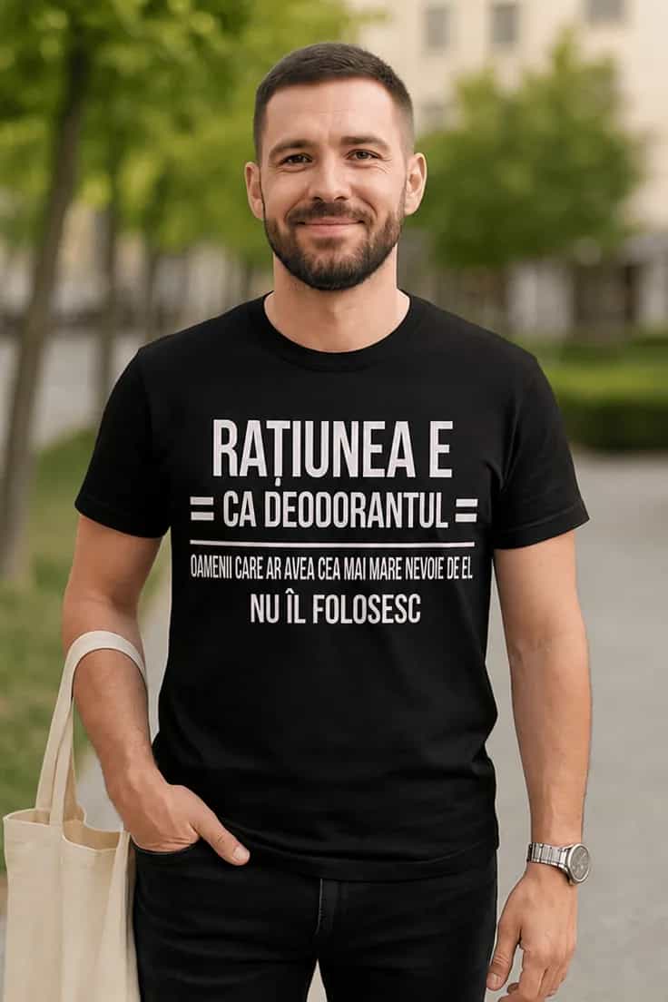 Tricou amuzant Rațiunea ca deodorantul