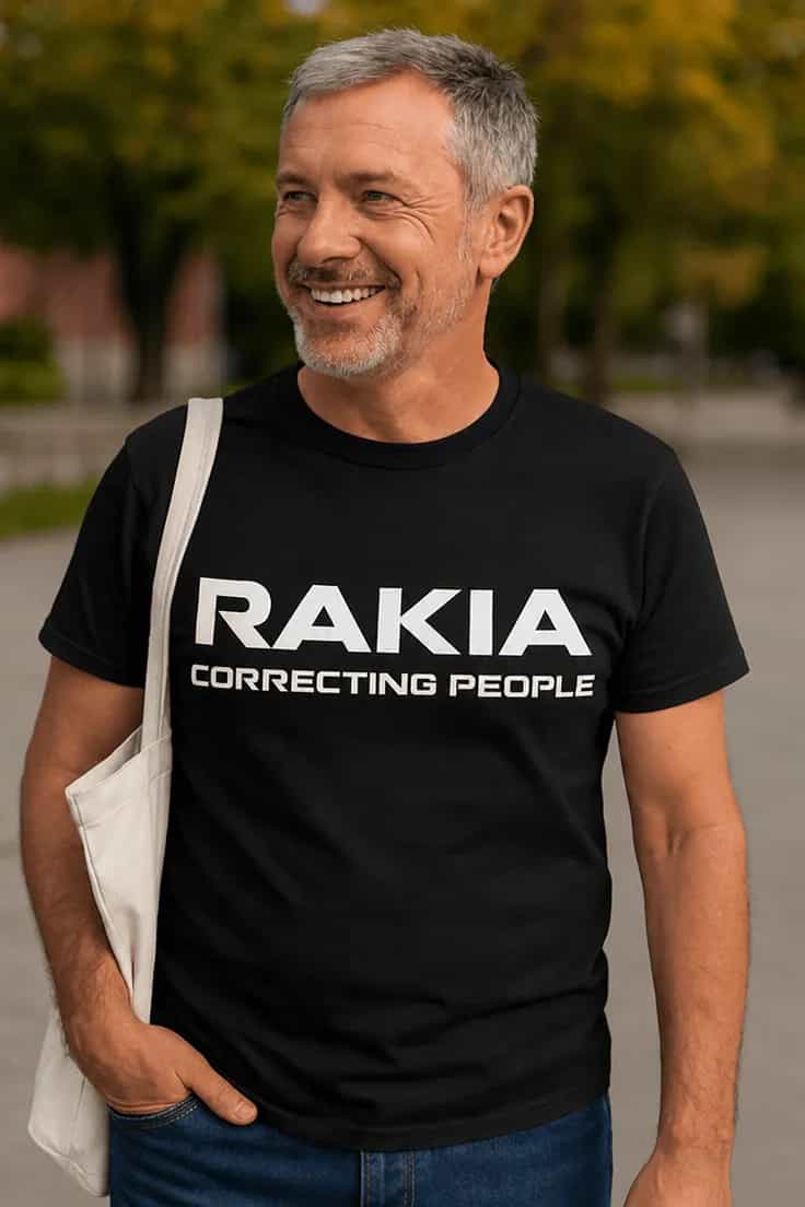 Tricou amuzant Rakia corectează oamenii - RAKIA