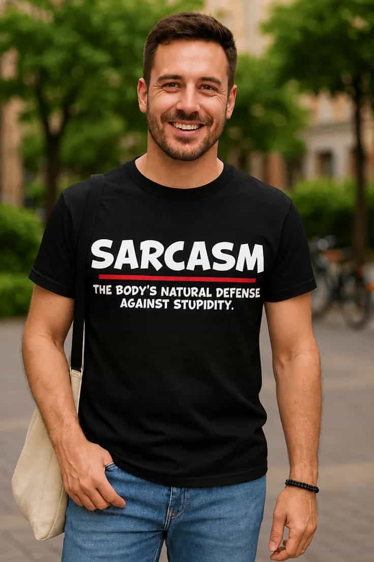 Tricou amuzant Sarcasm apărare naturală - SARCASM