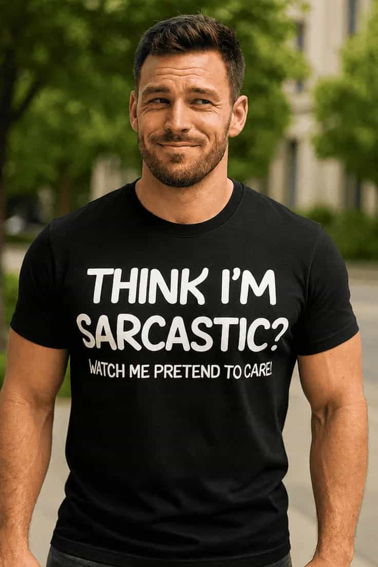 Tricou amuzant Sarcasm și nepăsare - THINK I'M SARCASTIC?