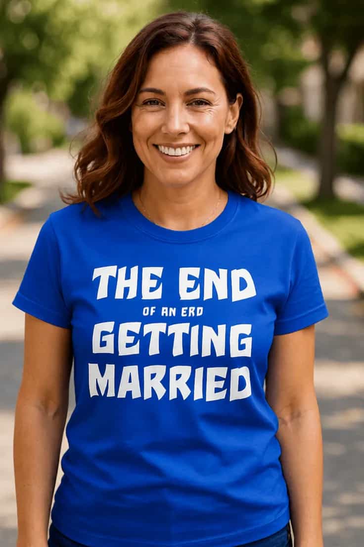 Tricou amuzant Sfârșit de eră nuntă - THE END