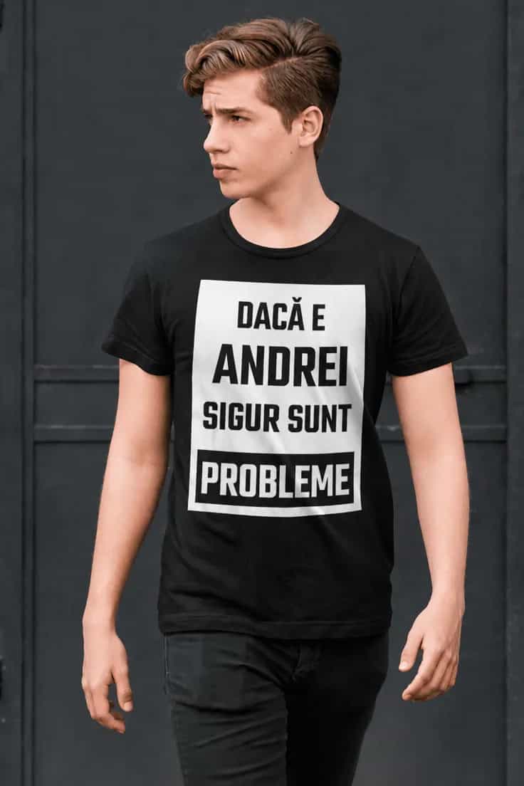 Tricou amuzant Sigur apar probleme cu nume personalizat