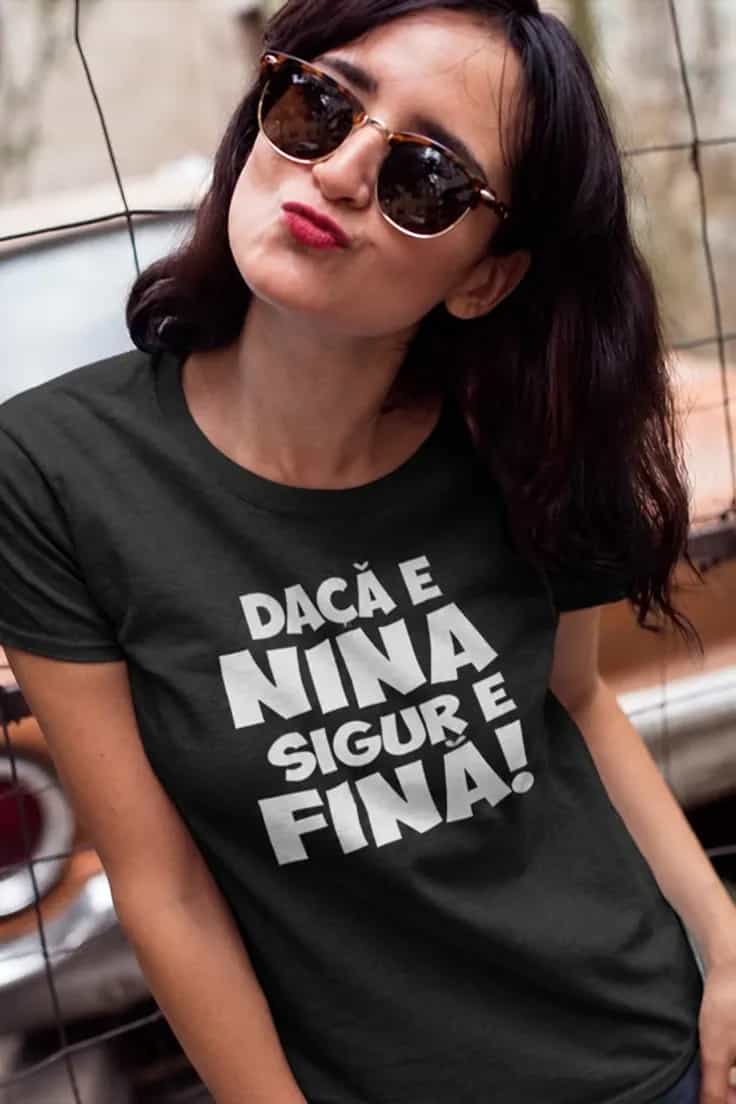 Tricou amuzant Sigur e fină cu nume personalizat