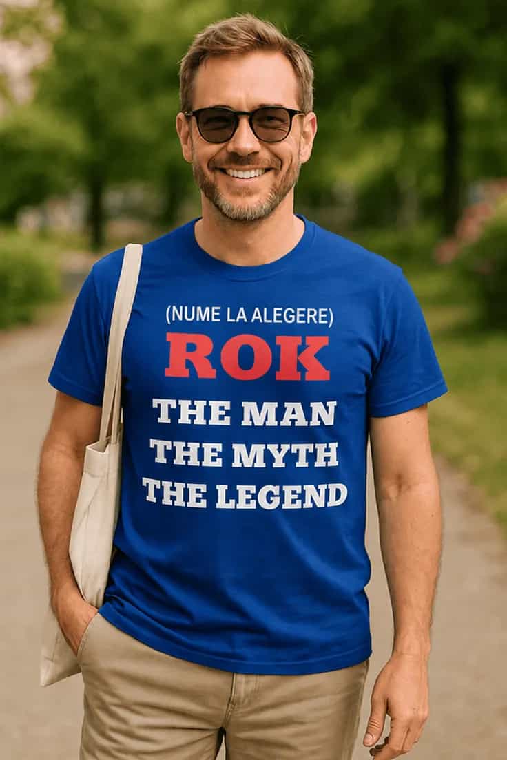 Tricou amuzant The man the myth cu nume personalizat