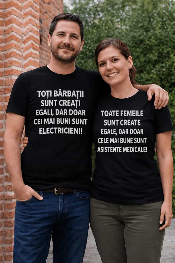 Tricou amuzant Toți sunt creați egali