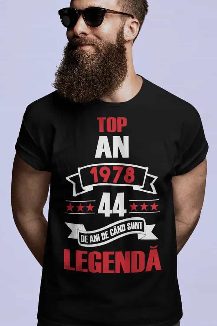 Tricou amuzant Top an legendă cu anul la alegere