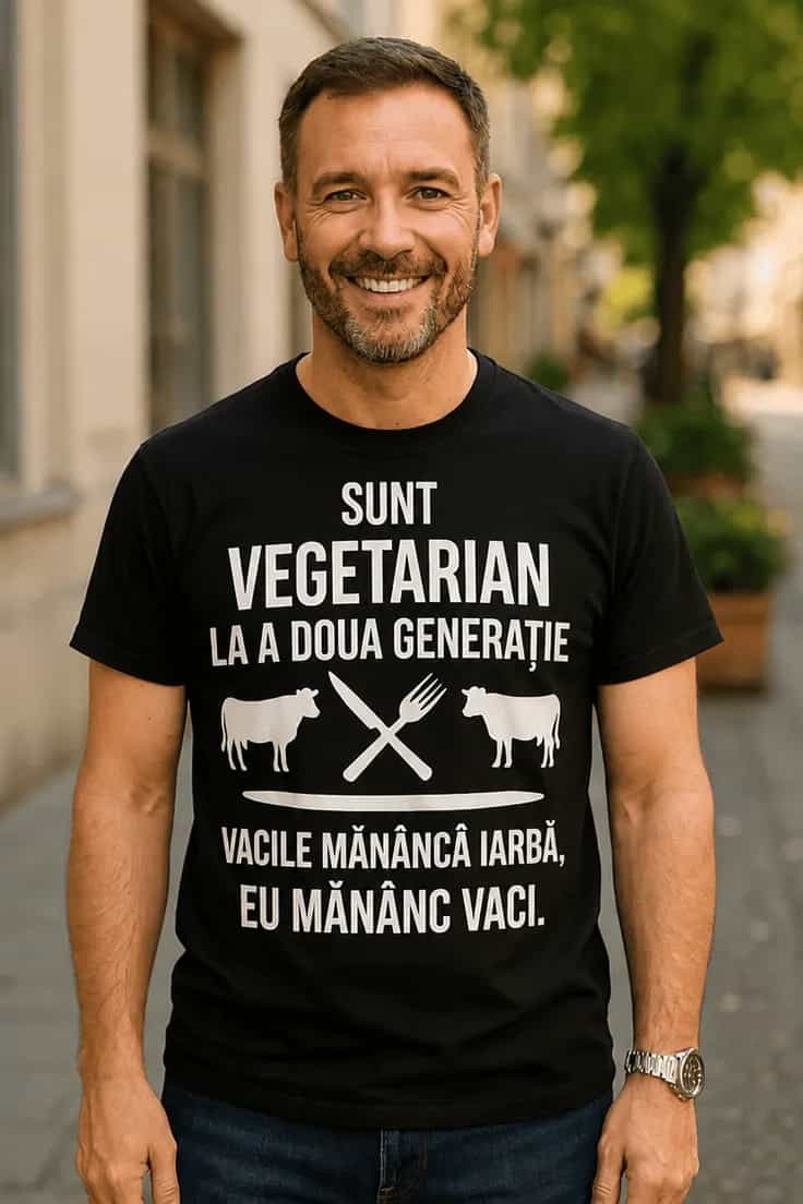 Tricou amuzant Vegetarian de generația a doua