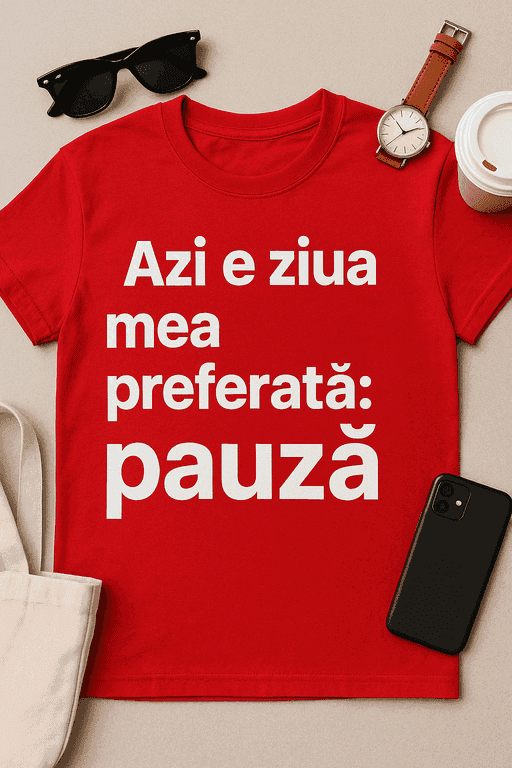 Tricou „Azi e ziua mea preferată: pauză”