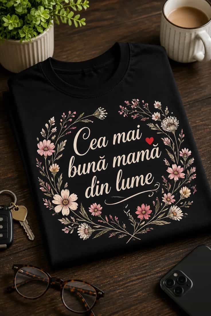 Tricou cadou pentru mamă Cea mai bună mamă din lume