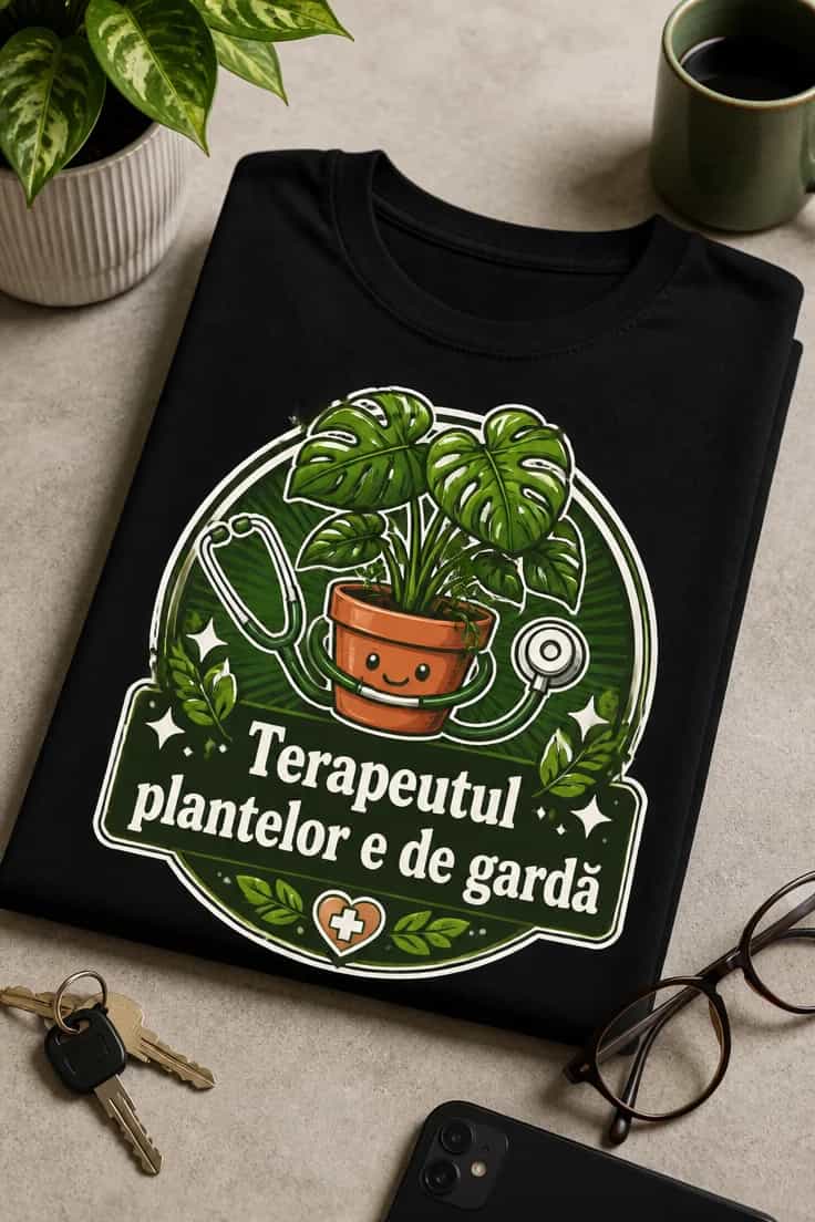 Tricou cu plante – Terapeutul plantelor e de gardă