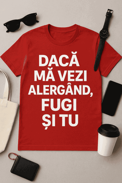 Tricou Dacă mă vezi alergând, fugi și tu
