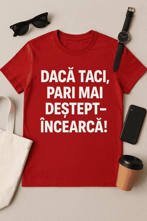 Tricou – Dacă taci, pari mai deștept