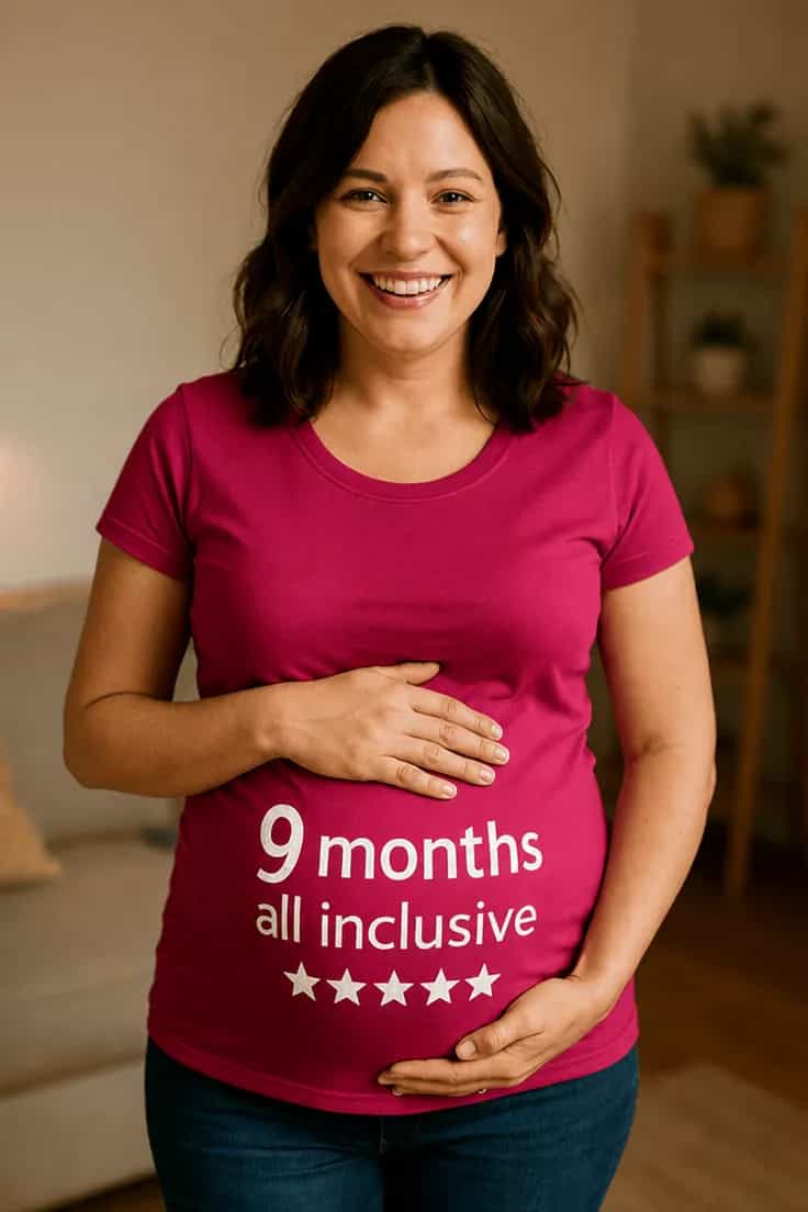 Tricou de gravidă 9 months all inclusive