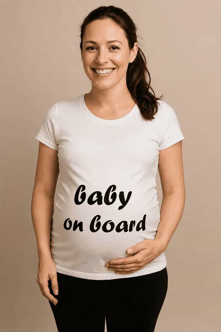 Tricou de gravidă Bebeluș la bord