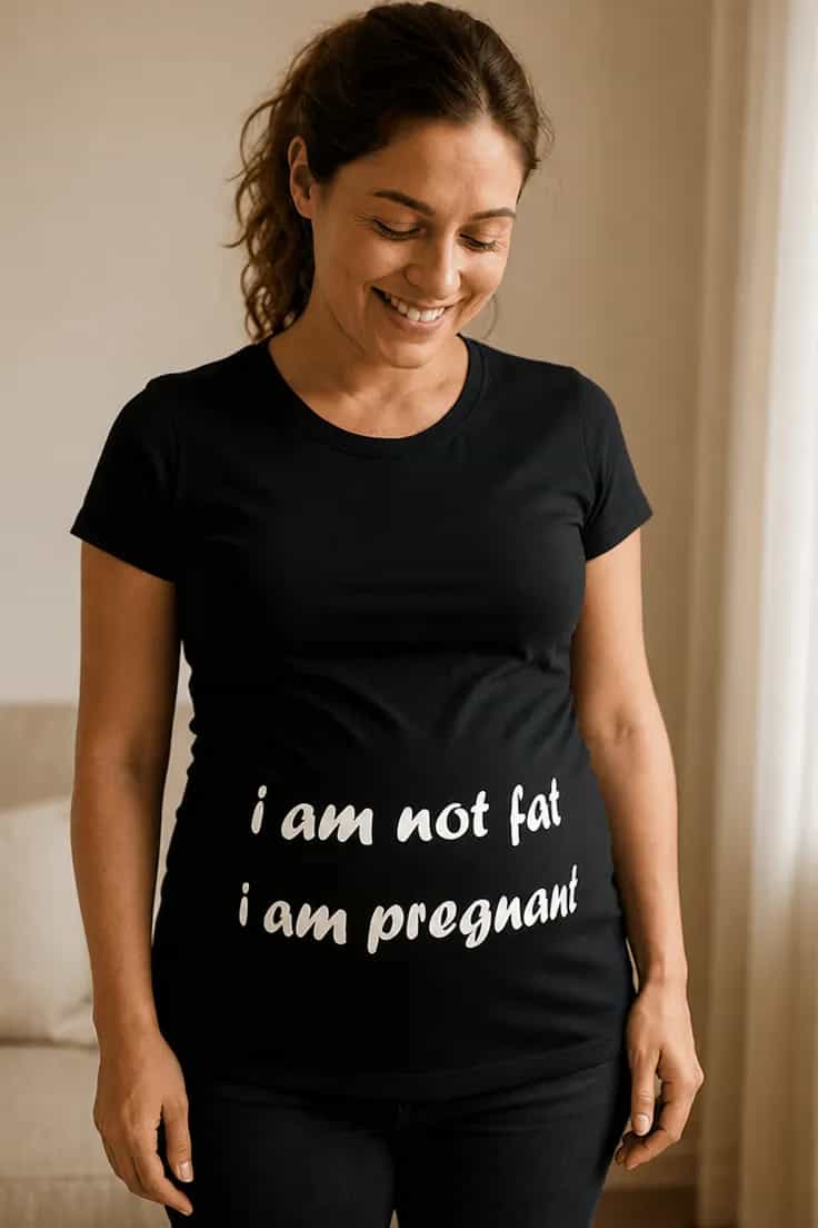 Tricou de gravidă Nu sunt grasă sunt gravidă