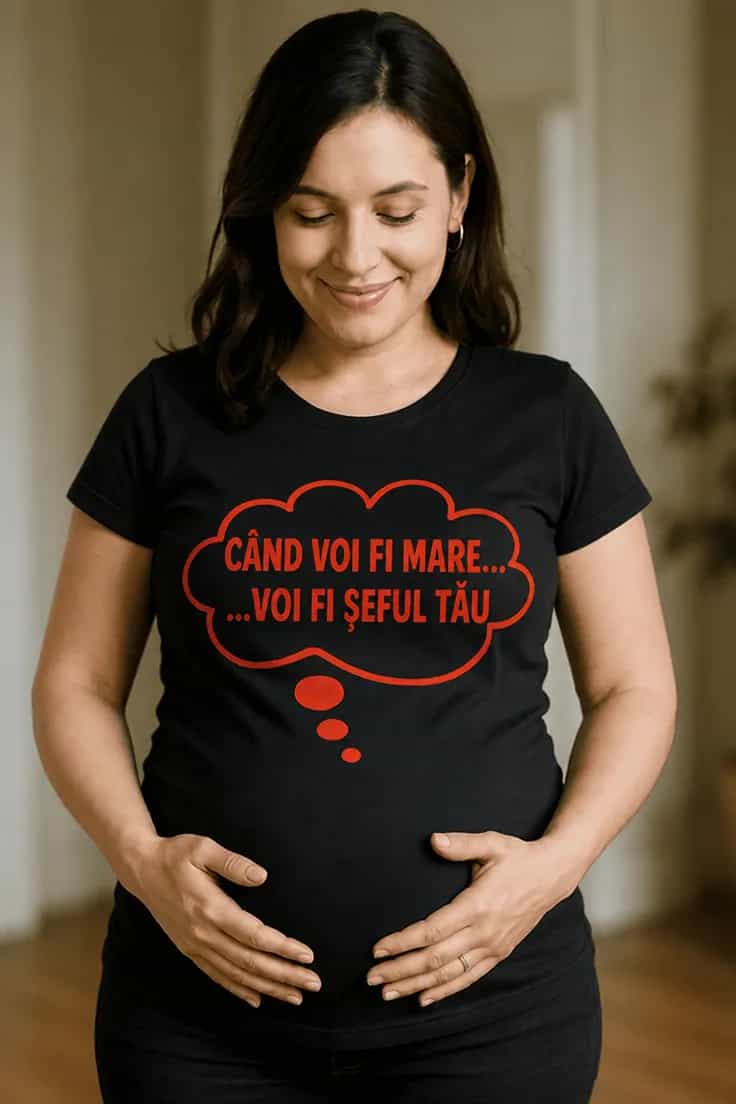 Tricou de gravidă viitorul tău șef - CÂND VOI FI MARE...