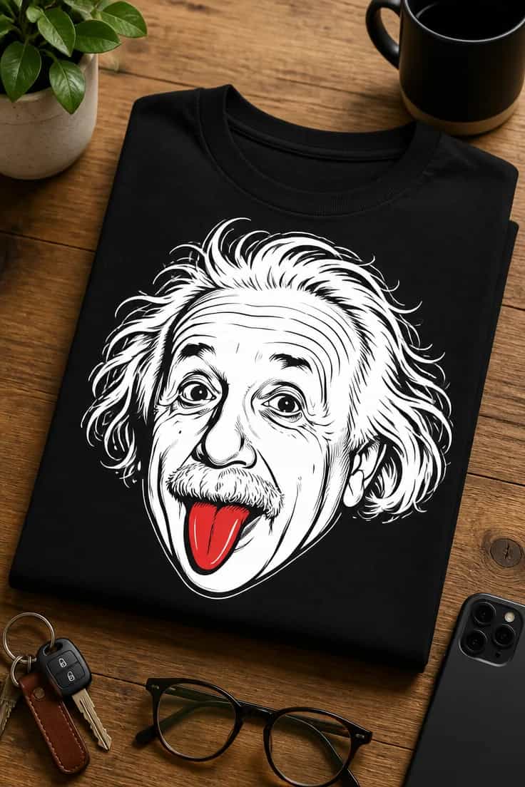 Tricou amuzant – Tricou Einstein Kiss
