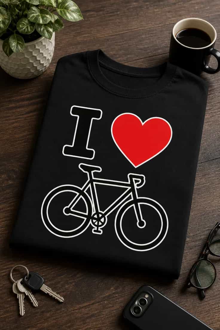 Tricou amuzant – Tricou I Love Bike