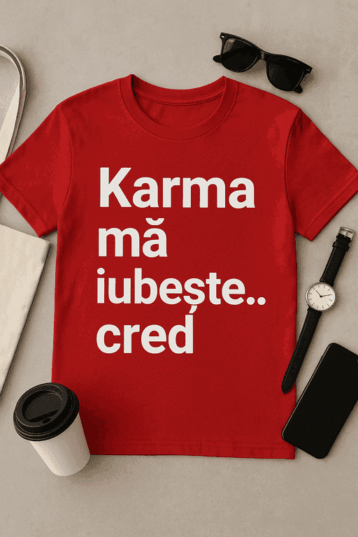 Tricou Karma mă iubește... cred