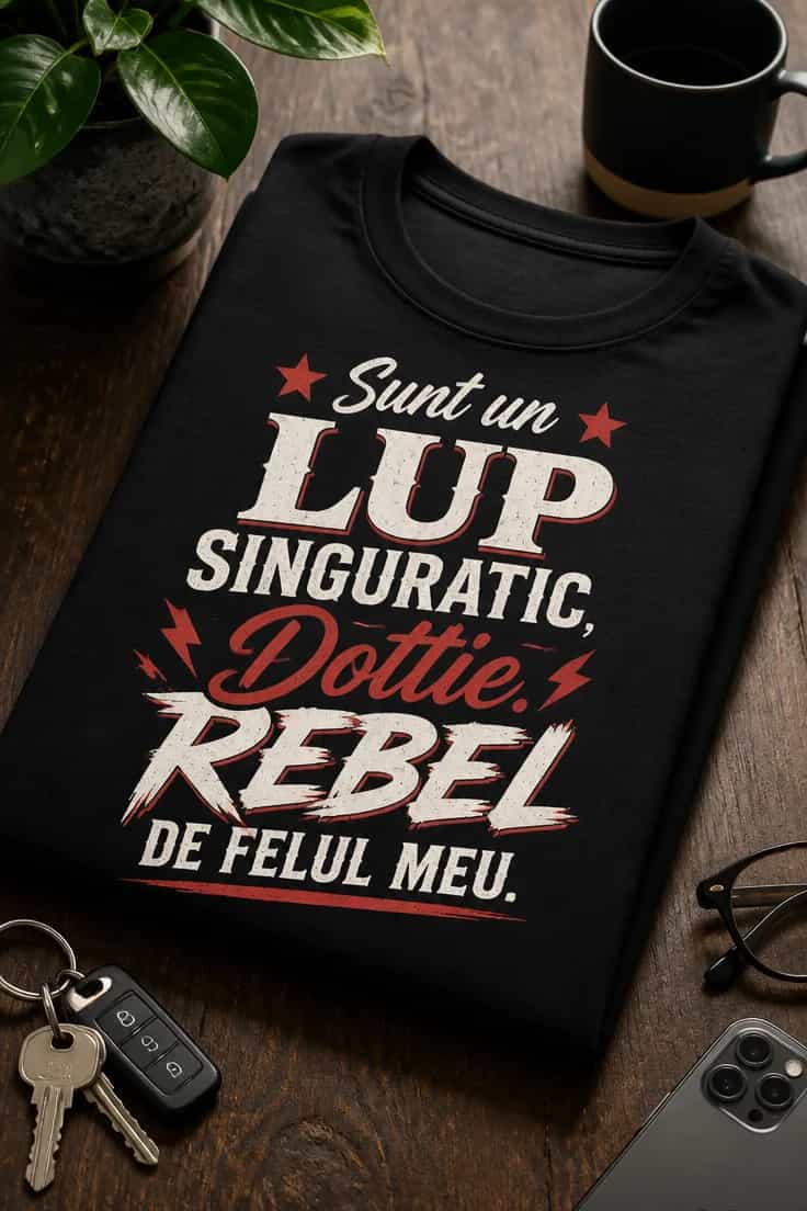 Tricou Sunt un lup singuratic, Dottie. Rebel de felul meu.