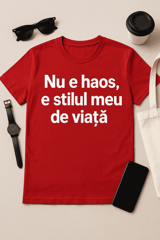 Tricou Nu e haos, e stilul meu de viață