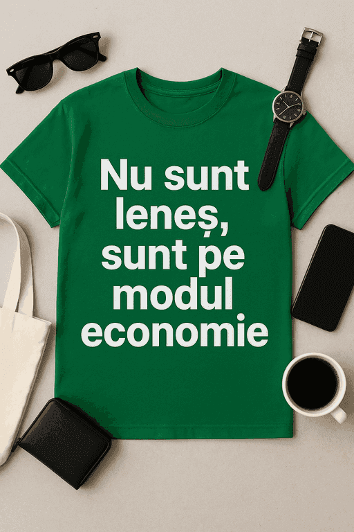 Tricou Nu Sunt Leneș, Sunt pe Modul Economie