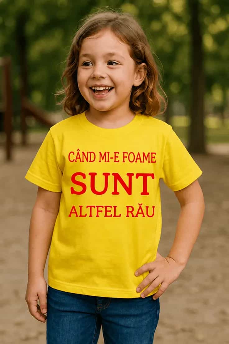 Tricou pentru copii Când mi-e foame