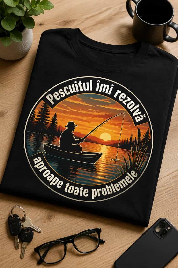 Tricou Pescuitul îmi rezolvă aproape toate problemele