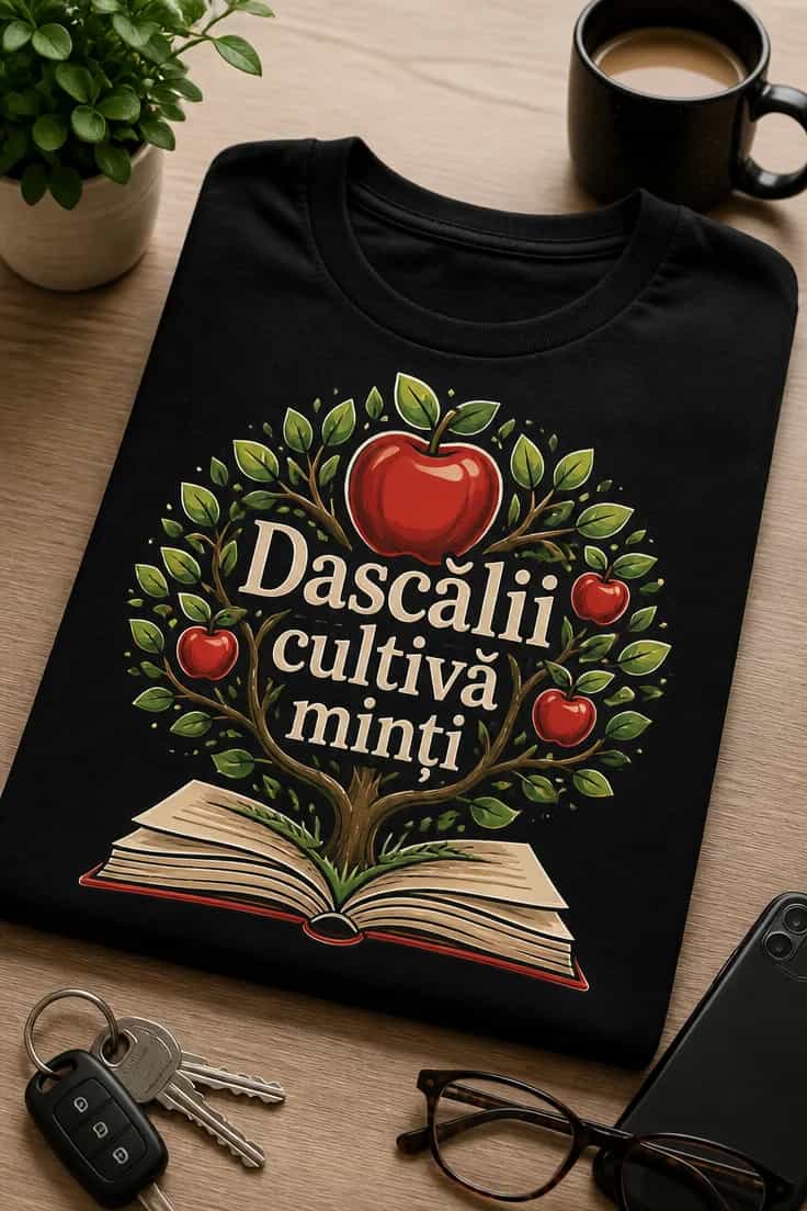 Tricou pentru profesori „Dascălii cultivă minți”
