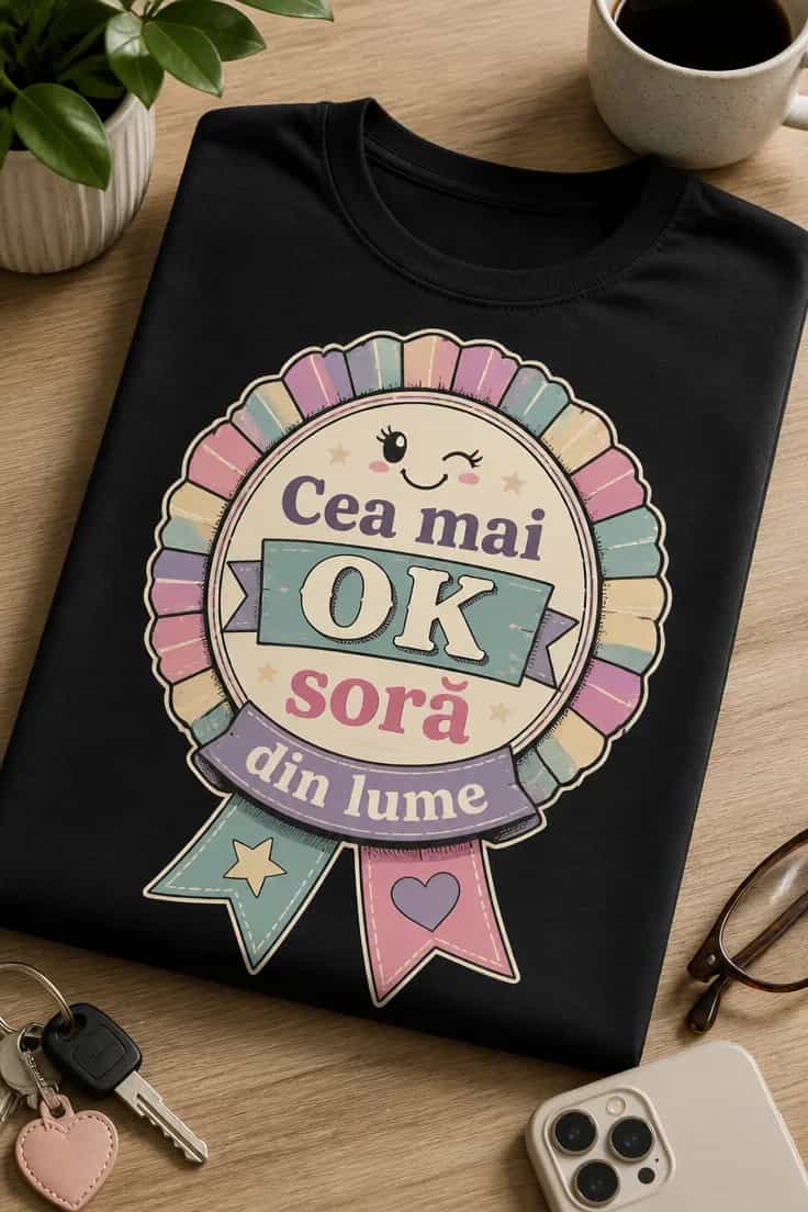 Tricou pentru soră – Cea mai OK soră din lume