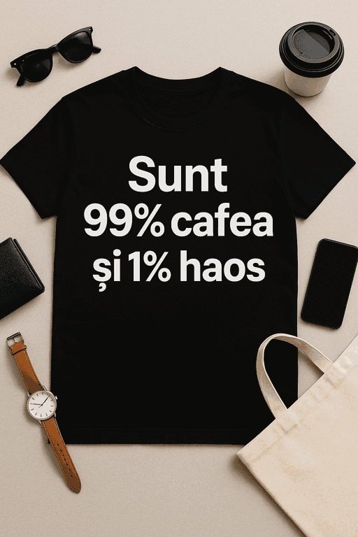 Tricou - Sunt 99% cafea și 1% haos