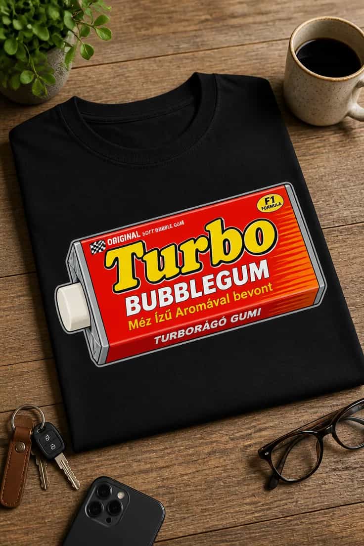 Tricou cu motiv gumă Turbo