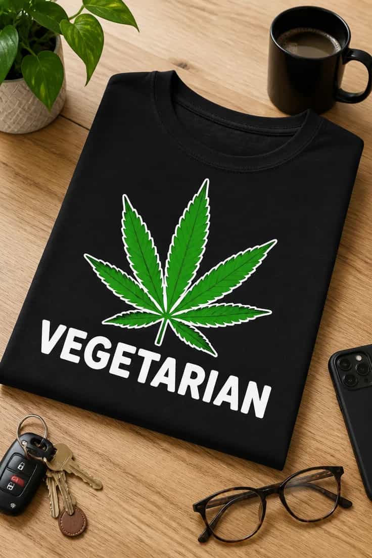 Tricou pentru consumatorul de cannabis – Vegetarian