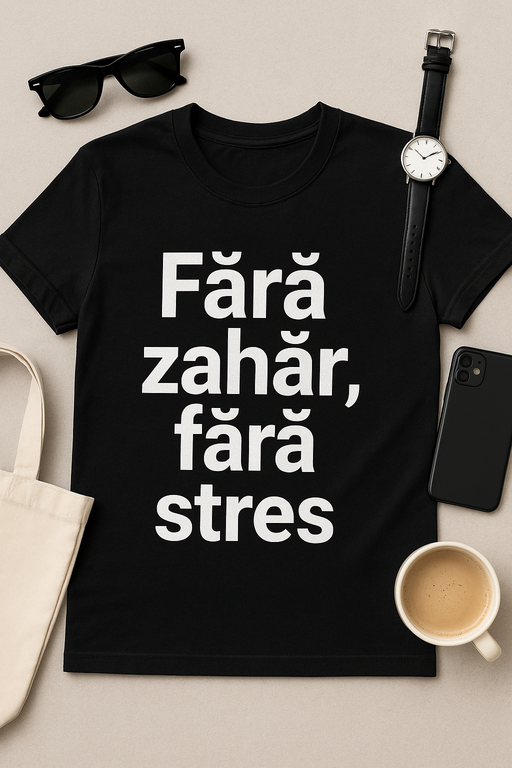 Fără zahăr, fără stres – Tricou relaxat
